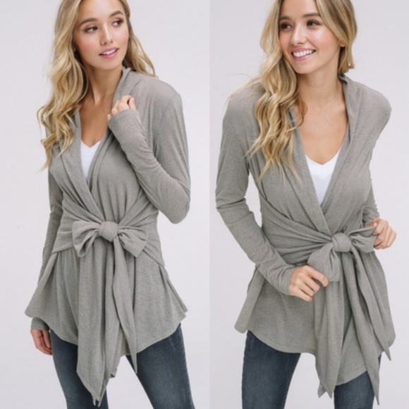 Olive Wrap Top - Picture 2 of 5